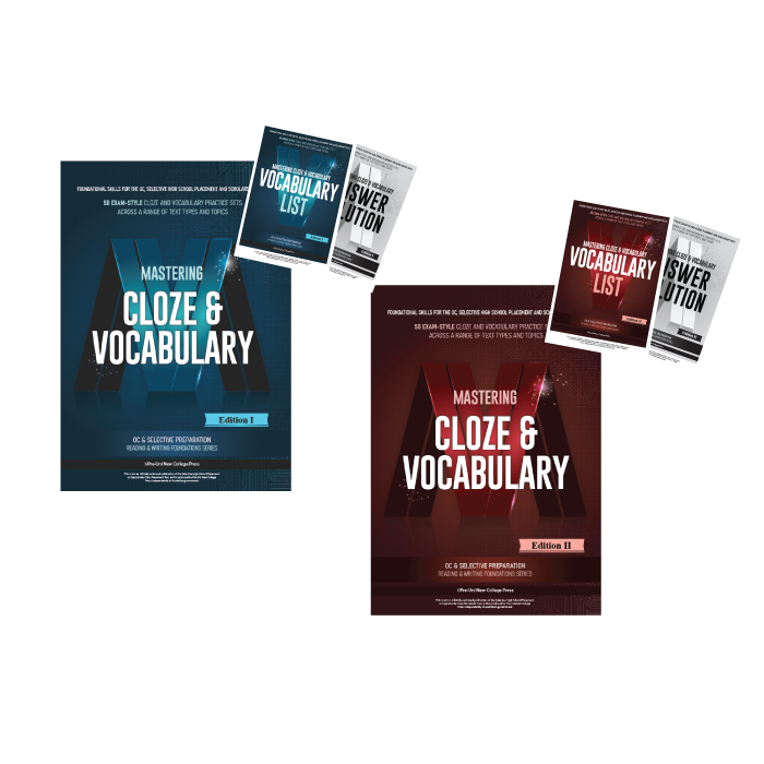 Mastering Cloze & Vocabulary books